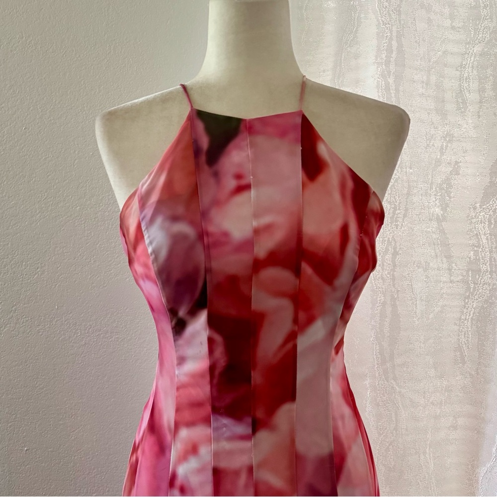 Phoebe Couture Pink and Red Floral Maxi Women’s Dress✨